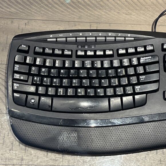 Logitech Wave Keys comfort 450 Ergonomic Keyboard With Cushioned Palm Rest WORKS - Picture 2 of 5